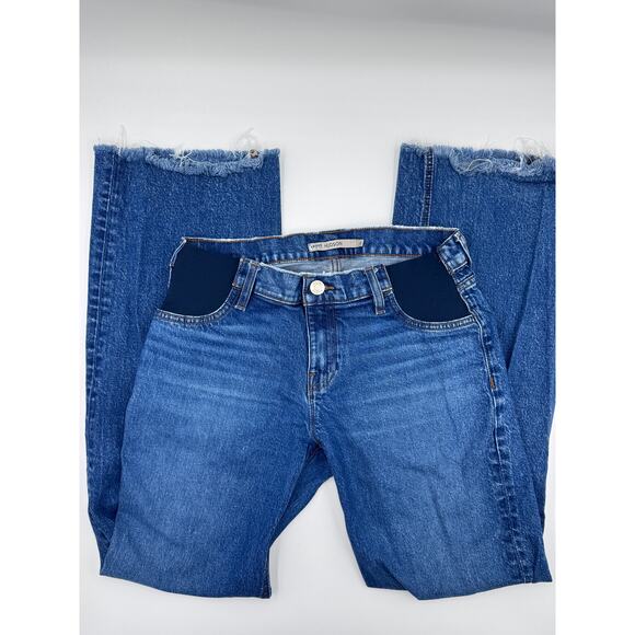 Hudson Maternity Rosie Jeans Wide Leg Distressed Ankle - Picture 6 of 6